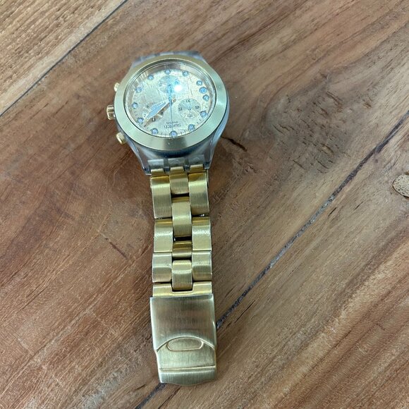 Rare Swatch Irony Diaphane Full-Blooded Chronograph SVCK4032G Unisex Watch main image 4
